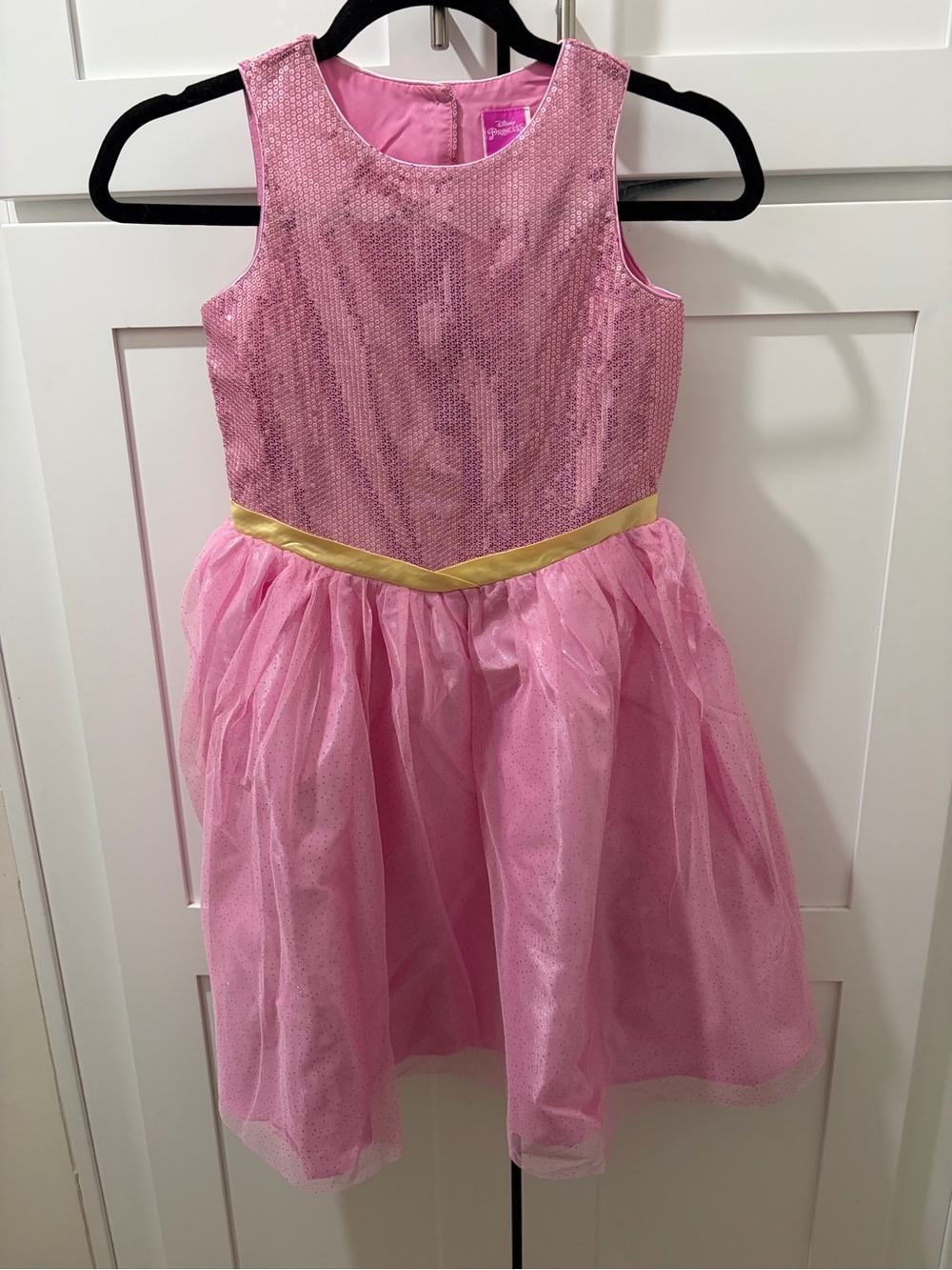Disney Princess Aurora Sleeping Beauty Dress Pink Sequin Costume Girls Size 7/8